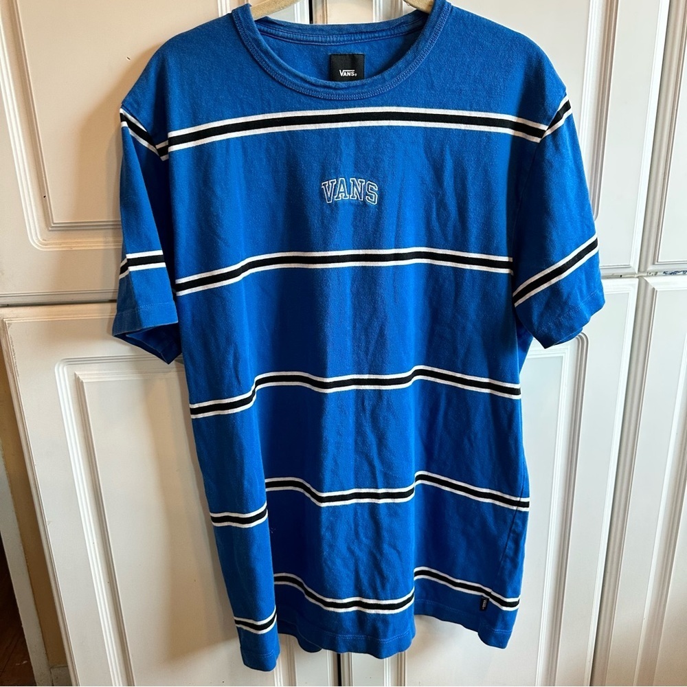 Vans Blue Short Sleeve Stripe Tee